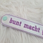 Preview: Armband "Bunt Macht Glücklich" - lila - 18,5cm